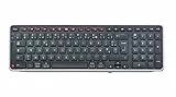 Contour Balance Keyboard Wireless | Kabellose Tastatur mit Bluetooth-Empfänger | Französisches Layout | Super Slim | Ziffernblock + Multimedia-Tasten | Haus und Büro | für Windows und Mac