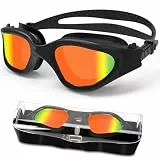 HotSrace Schwimmbrille polarisiert/nicht polarisiert Anti-Beschlag UV-schützend auslaufsicher weiches Silikon klare Sicht leicht verstellbar für erwachsene Männer Frauen und Jugendliche