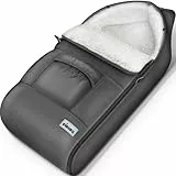 KIDUKU Winterfußsack für Kinderwagen Buggy - Babyfußsack waschbar | Fußsack Babyschale mit Reißverschluss & Tasche