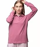 greenjama Damen Langarm-Shirt mit Polo-Kragen, GOTS-Zertifiziert Pyjamaoberteil, Grape, 36
