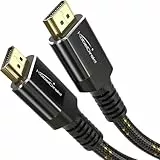 KabelDirekt – 8K/4K HDMI-2.1-Kabel – 3m – bruchfeste Metallstecker und Braiding-Ummantelung (8K@60Hz, Ultra High Speed/48G, neuester Standard, optimal für PS5/Xbox, Monitor/TV/Beamer, schwarz)