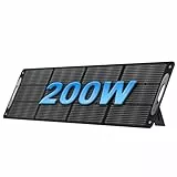 OUKITEL PV200 200W Tragbares Solarpanel,IP68 Wasserdicht,Faltbares Solarpanel Mit 21V Ausgang,Verstellbarer Ständer Für Solar Generator,Solarmodule Für Outdoor Camping,Wohnmobil und Notfälle