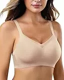 As Fairy BH Damen Ohne Bügel BHS Mesh Nahtloser Stütz Push Up BH Bügelloser Seamless Bequem Bralette Tshirt Klassische Komfort BHS für Damen Haut S