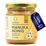 Cosana Manuka Honig 850 MGO + 250g – 100% Pur - Im Glas - Abgefüllt, versiegelt und zertifiziert in Neuseeland