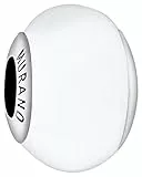 Tuscany Silver Charms Sterling Silver White Murano Bead