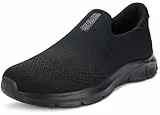 Gaatpot Damen Herren Slip on Sneakers Bequeme Turnschuhe Schlupfschuhe Outdoor Leichte Freizeit Walking Schuhe Ohne Schnürsenkel MIt Arch Support Schwarz 38