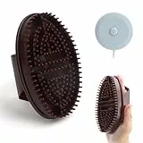 Massagebürste Körper, Braun Körper-Gua-Sha-Bürste, Gua-Sha-Massagebürste, Meridian Druckpinsel mit Maßband, Meridian Body Massage Pinsel Kann Die Durchblutung Fördern und Den Körpers Entspannen