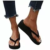 Flip Flops Damen Zehentrenner Plattform Sandalen Hausschuhe Plateau Flip Flop Strandschuhe mit Absatz Keilabsatz Freizeitschuhe Sommerschuhe Wedges Schuhe