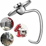 HOMGEN Knethaken für Kitchenaid 4.5/5QT Edelstahl Knethaken spülmaschinenfest für Kitchen Aid Standmixer KSM150 K45 K45SS KSM75 KSM175 Ersatz