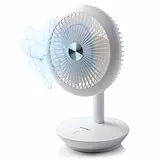 DOMO DO8147 Tischventilator - Batterie Wiederaufladbarer 'My Fan' - Ø 18 cm - 4 Geschwindigkeiten - Schnurlos - Weiß