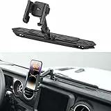 JOYTUTUS Metall-Armaturenbrett-Halterung, kompatibel mit Wrangler JL 4x4 & 4xe 2020-2023 Gladiator JT, passgenaue Handyhalterung, Erweiterungsplattform, einhändig verstellbarer Clip