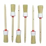 ROTIX-93023 6 Stück Ringpinsel Ø 30 mm Größe 6 Rundpinsel Lackierpinsel helle Borste