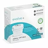 Aqua Optima Wasserfilterkartusche, Evolve+ 6er Pack (Vorrat für 6 Monate), kompatibel mit Brita Maxtra+ & PerfectFit*, 5-stufiges Filtersystem reduziert Chlor, Kalk und andere Verunreinigungen