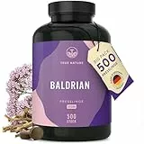 Baldrian Presslinge - 500mg Baldrianwurzel hochdosiert - 1000mg pro Tagesdosis (Valeriana officinalis) - 8 Monate Vorrat - Vegan, ohne künstliche Zusätze - Deutsche Produktion - TRUE NATURE