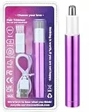 NUMIFUN Nasenhaartrimmer Frauen, Nasenhaarschneider Ohrhaartrimmer, Professioneller Schmerzfreier Gesichtshaartrimmer, USB-Typ C Aufladung, IPX7 Wasserdichte, Leicht Zu Reinigen, Violett