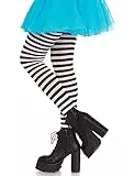 LEG AVENUE Damen Stripe Leggings, Schwarz-Weiß, Einheitsgröße Große Größen EU