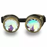 NOOLY Kaleidoskop Brille, Steampunk Goggles Für Halloween Cosplay Party WHTYJ-01 (Messing)