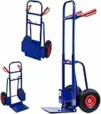TMV24® Klappbare und ausziehbare Sackkarre - max. 200kg Treppensteiger Faltbar für Werkstatt Lager Treppensackkarre, Karre, Transportkarre, Stapelkarre, mit 2X Sackkarrenrad Luftbereifung