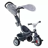 Smoby - Baby Driver Plus Grau - 3-in-1 Kinderdreirad, mitwachsendes Multifunktionsfahrzeug mit premium Ausstattung, für Kinder ab 10 Monaten, 741502