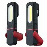 Wigearss 2 Stück LED Arbeitsleuchte Werkstattlampe, Taschenlampe Werkstatt Handlampe COB Inspektionsleuchten mit Magnet uend Haken