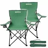 24MOVE® Faltstuhl grün 2er Set Campingstuhl Anglerstuhl mit Getränkehalter - Anglersessel klappbar - Klappstuhl Gartenstuhl Faltstuhl Relaxsessel Campingsessel faltbar, Polyester, draußen oder drinnen