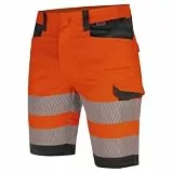 WÜRTH MODYF Shorts Fluo EN 20471 - professionelle Arbeitshose für Herren - Warnschutzhose mit Reißverschluss - in der Größe 48 in Orange