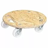 WAGNER Transportroller Transporthilfe 1171 I Möbelroller aus OSB I 38 x 11 cm, Tragkraft 250 kg I Schwerlastrollbrett I Umzugsroller rund schwere Möbel I Lastenroller & Tragegriff I FSC® I Made in DE