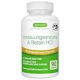 Schnell wirkender Verdauungsenzyme Komplex mit Betain HCl & Bromelain, 10 vegane Enzyme mit Papain & Lipase, umfassende Verdauungshilfe, hypoallergen, 90 Kapseln, von Igennus