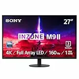 Sony INZONE M9II 27' 4K Ultra HD PC Gaming Monitor: 2160p Auflösung - 160Hz Bildwiederholfrequenz - 1ms GTG - DCI-P3 95% Spektrum - Full Array LED - G-Sync - Adaptive Sync - VRR, Schwarz