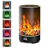 VSSHE Luftbefeuchter Flame Diffuser, Flammen Aroma Diffuser, Licht Aroma Diffuser für Duftöle, für Zuhause,Wohnzimmer, Schlafzimmer, Yoga, Spa, Büro