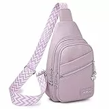 Myhozee Sling Bag Damen Klein Brusttasche PU Leder Schultertaschen Handy Umhängetasche Crossbag Umhängen für Outdoorsport, Wandern, Radfahren, Reisen