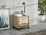 Forte Trondheim Nachttisch 50, Nachttisch mit 2 Schubladen, Nachtschrank, Holzwerkstoff, Artisan Eiche/Schwarzeiche Holzdekor, 49,4 cm breit x 49,3 cm hoch x 41,5 cm tief