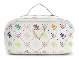 GUESS Kosmetiktasche Silia LRG Cosmetic Travel Bag Multi Logo weiß