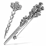 USHOBE 2 Stück Schottische Distel-Brosche Dekorative Kragennadeln Irland Irisches Königshaus-Abzeichen Keltische Brosche Sassenach Schottisches Geschenk Inspirierter Schmuck Für Anzüge
