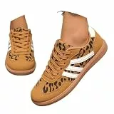 Nuqqichongtian Sneaker Damen,Damen Klassische Retro Sneaker mit Gummisohle Leder-Freizeitschuhe Tennis Skateboarden rutschfeste Turnschuhe Fitness Walking und den Alltag Orange 40/EU