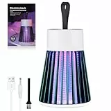 URAQT Insektenvernichter Elektrisch, Mückenlampe 5W 2000V Mückenfalle Mückenschutz, USB, 2 in 1 Elektrische Insektenvernichter mit Nachtlicht für Insekt, Innen und Außen (Wiederaufladbar, Grün)