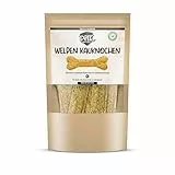 Pets Protect WELPEN KAU-Knochen 5 STK. | Speziell für Hunde-Welpen ab der 8. Woche | Glutenfrei, ohne künstliche Zusätze & vegan | Hunde-Knochen reich an Vitaminen & Ballaststoffen | Gut verdaulich