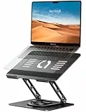 Lamicall Laptop Ständer, Verstellbarer Laptopständer - [360° Drehbar] Faltbarer Alu Notebook Ständer für Schreibtisch/Büro, Universale Ergonomische Laptop Stand Halterung für Macbook Pro Air, 10-17,3'
