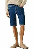 Pepe Jeans Herren Jeans Short Straight Short Cash Mid Waist Regular Fit - Blau W29-W40 Stretch, Größe:W 32, Farbe:PM80000385CB Blue Denim