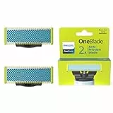 Philips OneBlade First Shave Klingen, passend für alle OneBlade und OneBlade Pro Modelle, für besonders empfindliche Haut im Gesicht, original von Philips, 2er-Pack (Modell QP225/50)