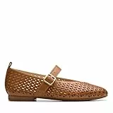 Clarks Damen Fawna Jane Ballerinas, Tan Leather, 39.5 EU