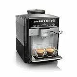 Siemens Kaffeevollautomat EQ6 plus s700, Milchsystem, 12 Getränke, automatische Reinigung des Milchsystems, Keramikmahlwerk, großes Touchdisplay, Edelstahl, TE657503DE