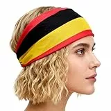 Thayakii Stirnband Sport und Fußballfan, Haarband mit Flaggenmuster für Sportfans Schweißband Kopftuch elastisch Outdoor Training Bandana Fashion (DE, L)