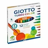 GIOTTO Turbo Color Fasermaler, Mehrfarbig, 12 Farben
