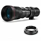 Leistungsstarkes 420-800 mm manuelles Teleobjektiv für Olympus OM-D, E-M1, E-M5, E-M10, Pen-F, E-PL7, E-PL8, E-P5, E-PL5, E-PM1, E-PM2, E-P1, PL1, PL2, PL3, PL6, PL7, PL8 Kameras
