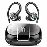Bluetooth Kopfhörer Sport, in Ear Kopfhörer Kabellos Bluetooth 5.3 mit Ohrbügel, Hi-Fi Stereo Sound, 48Std Earbuds mit 4 ENC Noise Cancelling Mikrofon, IPX7 Wasserdicht Ohrhörer, für Laufen Fitnes