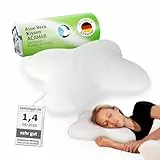 Third of Life Seitenschläfer-Kissen ACAMAR mit Aloe Vera Bezug, HWS Nackenstützkissen, Ergonomischer Memory Foam für die Seitenlage, Wellnesskern mit Bambus-Aktivkohle, Aktive Hautpflege mit Oekotex