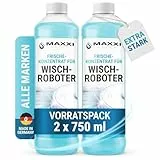 Maxxi Clean 2 x 750 ml Reinigungsmittel für Saugroboter mit Wischfunktion I Konzentrat mit Frische Duft I Universalreiniger für Fliesen, Laminat, Parkett I kompatibel mit gängigen Herstellern