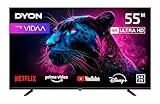DYON Movie Smart 55 VX-2-55 Zoll (139 cm) 4K UHD Smart TV mit Triple Tuner (DVB-C/-S2/-T2), App Store, Prime Video, Netflix, YouTube, DAZN, Disney+, waipu.tv, Hotelmodus