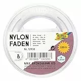 folia 12930 - Nylonfaden auf Spule, ca. 0,3 mm x 100 m, Transparent, Tragkraft 2,5 kg, kaum sichtbarer Faden für Mobiles, Schmuck, zur Dekoration usw.